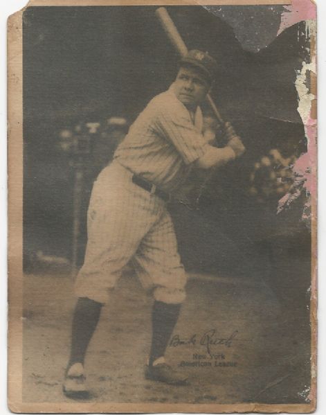 1929 Babe Ruth Kashin Photos Baseball Card