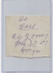 Cy Young Ultra Clean Cut Signature with JSA LOA