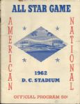 1962 MLB All-Star Game Program  at Washington, DC