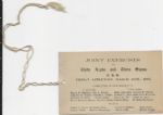 1905 Union College Hopeful Fraternal Joint Exercises Program with Original String
