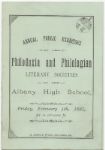 1881 Albany (NY) High School Literary Societies Debate Program