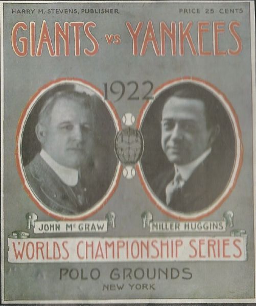 1922 World Series Program at Polo Grounds