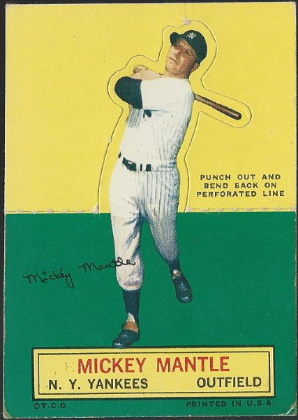 1964 Mickey Mantle Topps Stand-Up Baseball Card - Very Clean