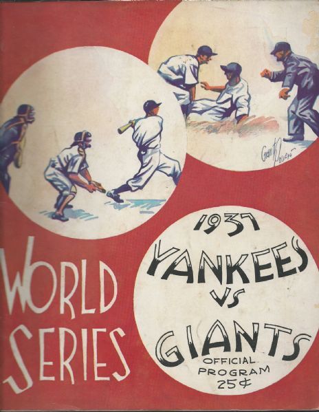 1937 World Series Program - NY Yankees vs NY Giants