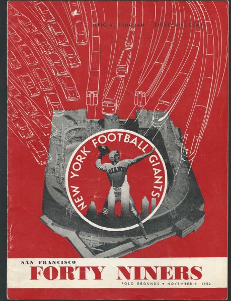 1952 NY Giants (NFL) vs SF 49'ers Football Program