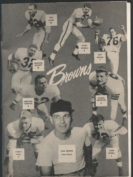 1956 LA Rams (NFL) vs Cleveland Browns Football Program