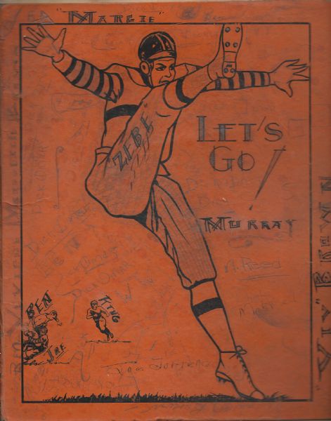 Circa 1933 - 34  Murray St. College Football Notebook Display Cover 