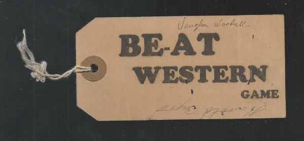 C. 1933 - 34 Murray State College Beat Western Luggage Tag