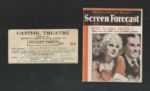 C. 1935 Metro Goldwyn Mayer Screen Forecast Movie Star Booklet with Theatre Ticket