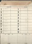 1986 Chicago Cubs Official Spring Training Line-Up Card