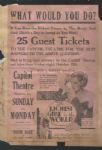 C. 1933 Movie Star Handbill from the Capitol Theatre in Murray, Kentucky