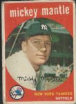 1959 Mickey Mantle Raw Ungraded Topps Baseball Card