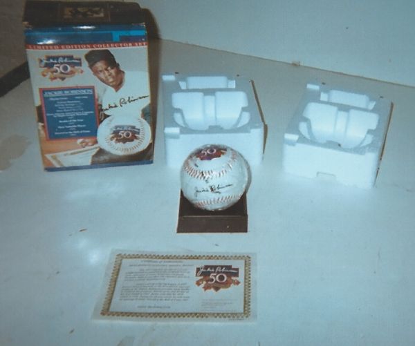 Jackie Robinson 50th Anniversary Commemorative Baseball with Original Box