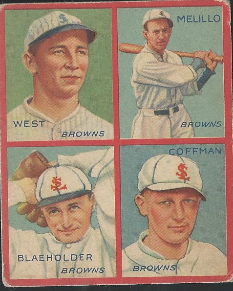 1935 Goudey 4 in 1 Baseball Card - St. Louis Browns 
