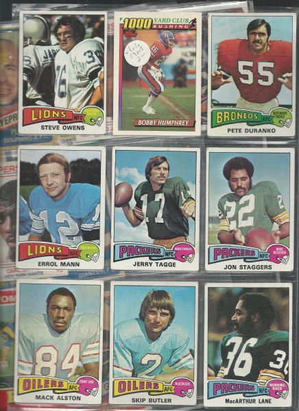 1975 - 1990's Pro Football (NFL) Lot of (20) Cards 