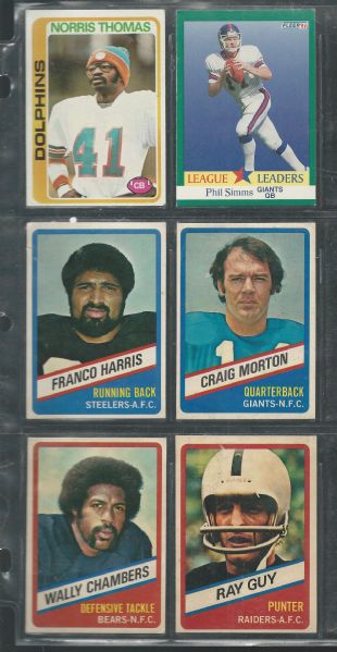 1975 - 1990's Pro Football (NFL) Lot of (20) Cards 