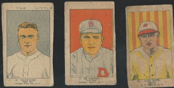 1923 W515 Baseball Strip Card Lot of (3) Players