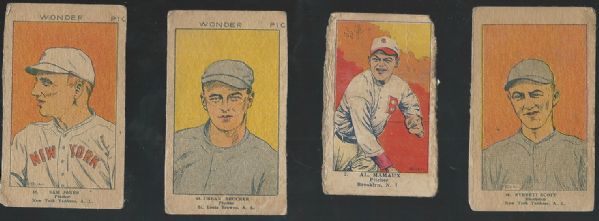 1923 W515 Baseball Strip Card Superlative Lot of (4) 