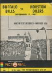 1967 Buffalo Bills (AFL) vs Houston Oilers Game Program 
