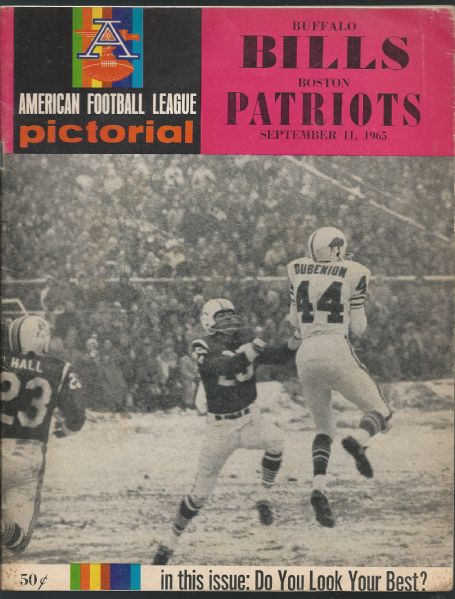 1965 Buffalo Bills (AFL) vs Boston Patriots Game Program