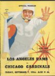 1956 LA Rams (NFL) vs Chicago Cardinals Game Program