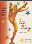 1956 LA Rams (NFL) vs Washington Redskins Game Program 