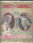 1926 World Series Program (NY Yankees vs St. Louis Cardinals) at NY