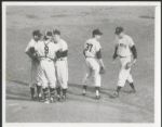 1954 World Series TSN Archival Photo with The NY Giants Making a Pitching Change