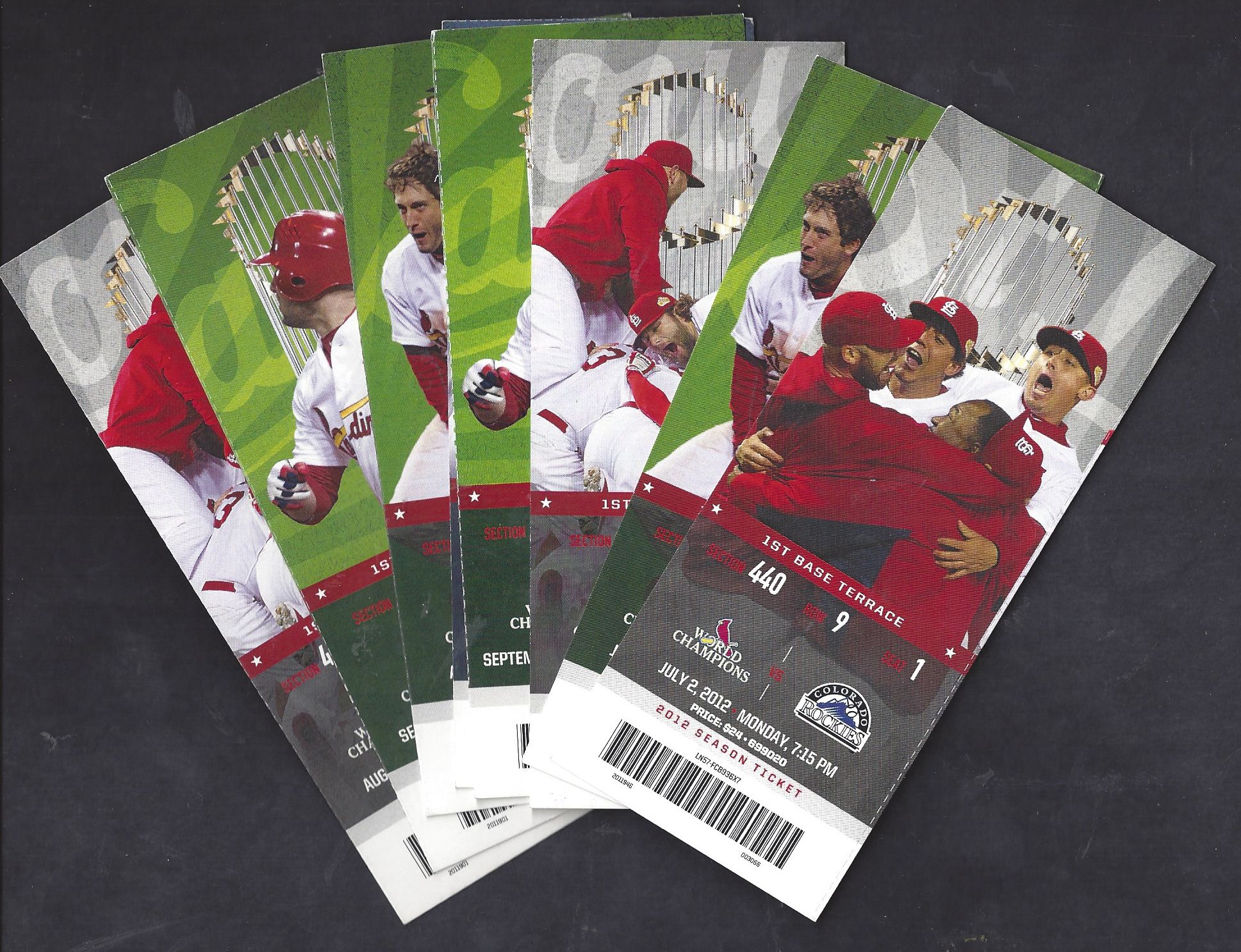 Lot Detail - 2012 St. Louis Cardinals MLB Lot of (8) Tickets