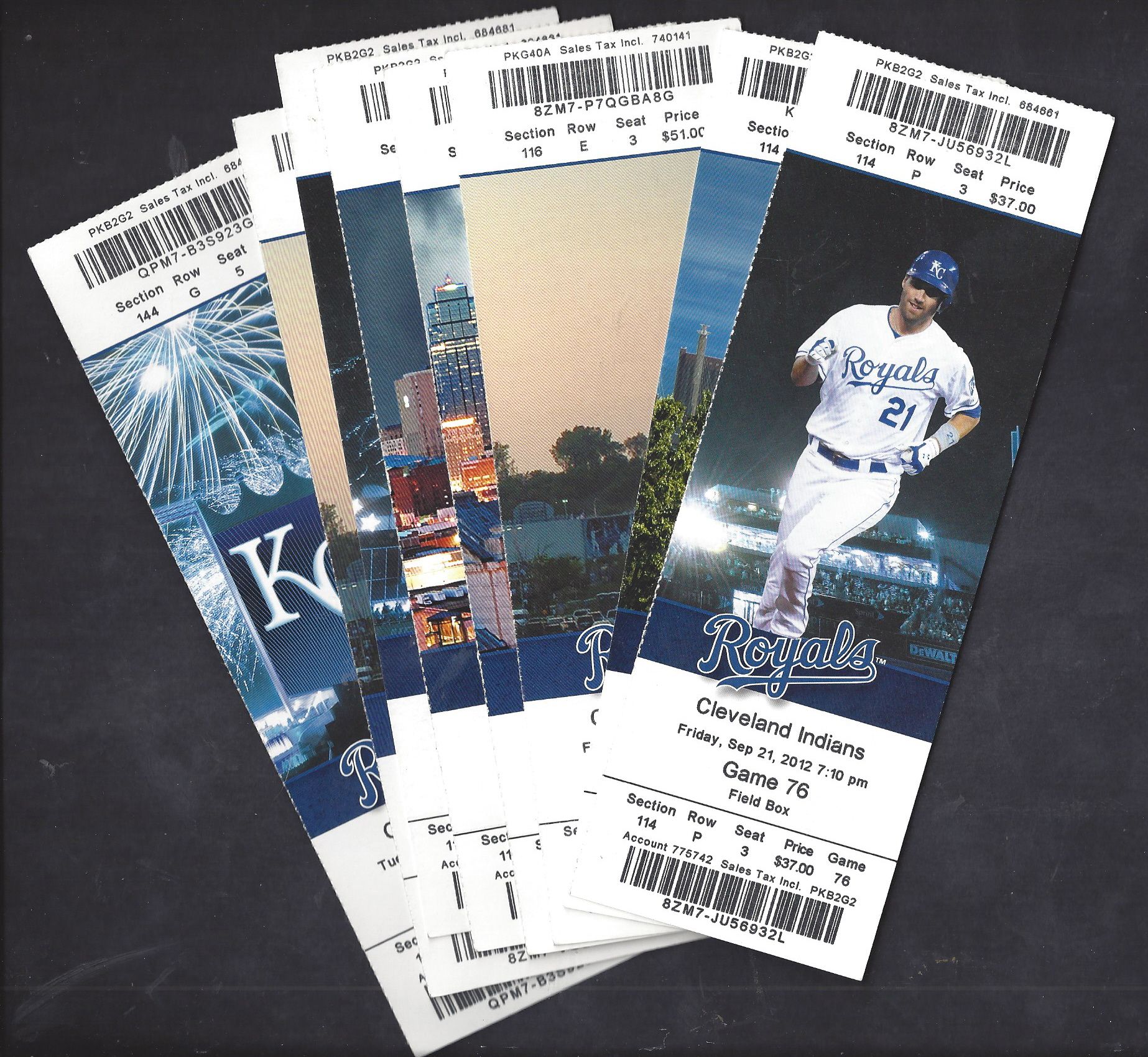 Lot Detail 2012 Kansas City Royals Lot of (8) Tickets