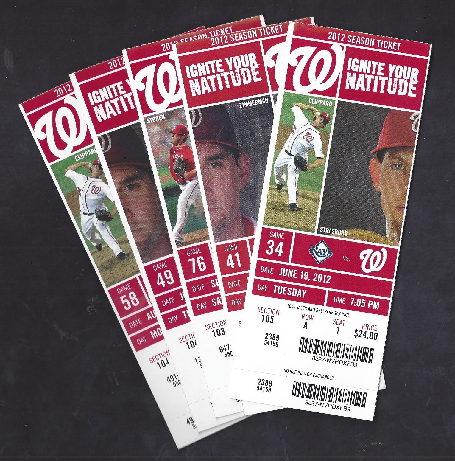 Lot Detail 2012 Washington Nationals Lot of (5) Tickets