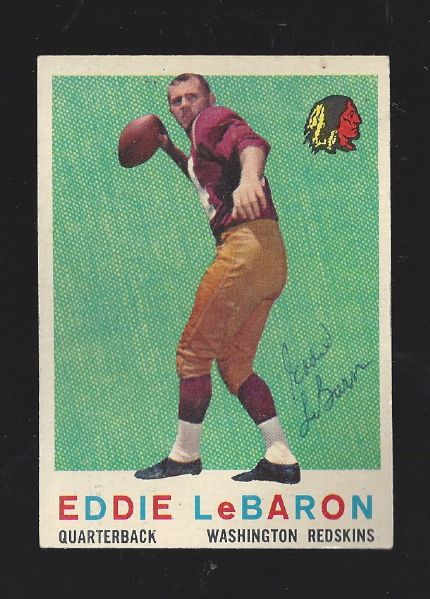 1959 Eddie LeBaron (Washington Redskins) Autographed Card  