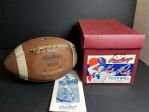 1953 Kyle Rote (NY Football Giants) Football Display Box with Full Complement