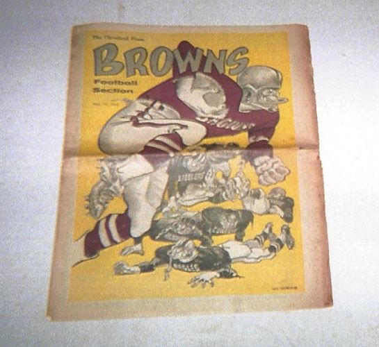 1962 Cleveland Browns Season Opening Preview Football Section