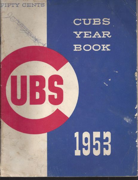 1953 Chicago Cubs Official Yearbook 