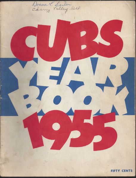 1955 Chicago Cubs Official Yearbook