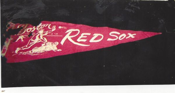 C. 1940's Boston Red Sox Full Size Felt Pennant with Heavy Wear 