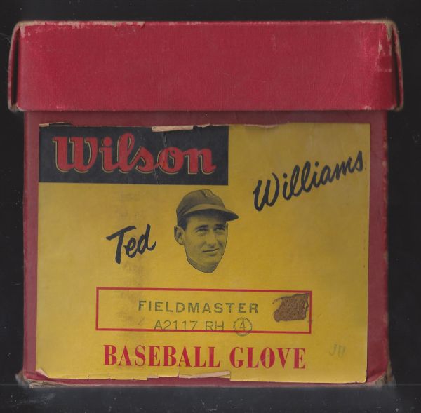 1950's Ted Williams Wilson Fieldmaster Glove Empty Display Box