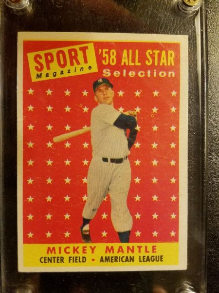 1958 Mickey Mantle (HOF) All-Star Card 