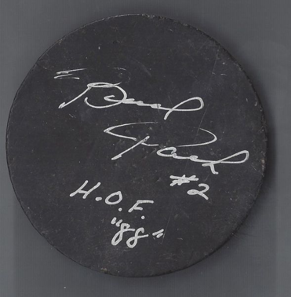 Autographed Brad Park Hockey Puck - # 2  1988 HOF Induction 