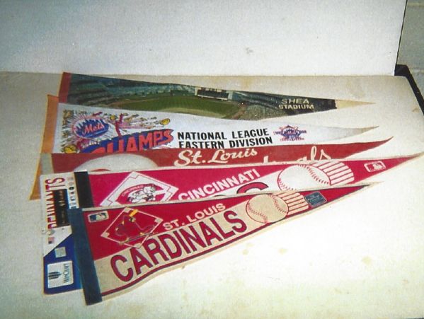 1980's - 1990's Lot of (5) Pennants