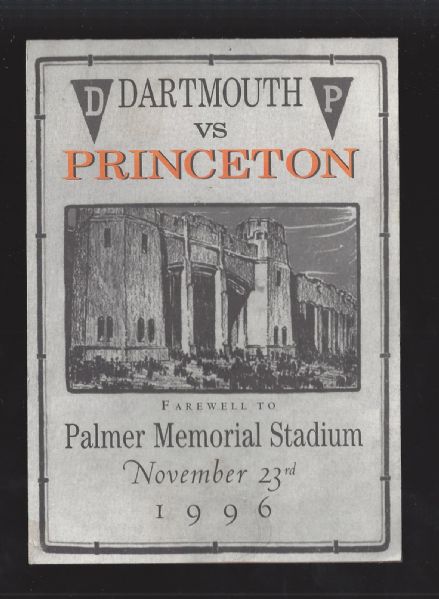 1996 Farewell to Palmer Stadium (Princeton Tigers) Fold Open Events Schedule
