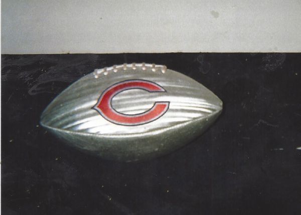 Chicago Bears (NFL) Commemorative Silver Football Noting Championships 