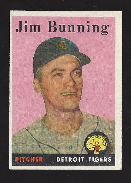 1958 Jim Bunning (HOF) 2nd Year Card - Better Condition Card 
