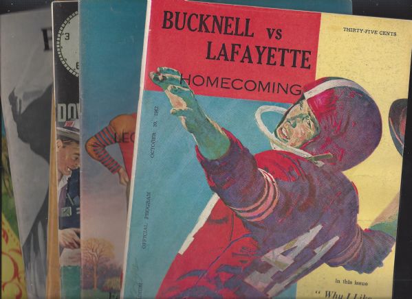 1956 - 1979 Bucknell University Lot of (7) Football Programs 