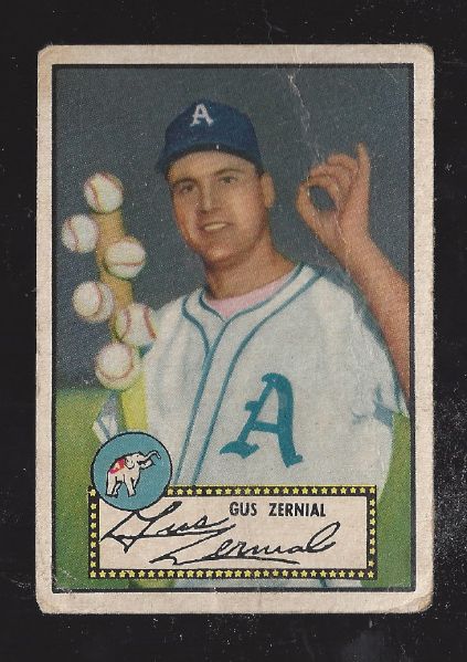 1952 Gus Zernial Topps Baseball Card 