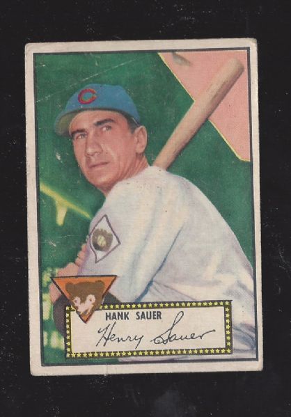 1952 Hank Sauer Topps baseball Card