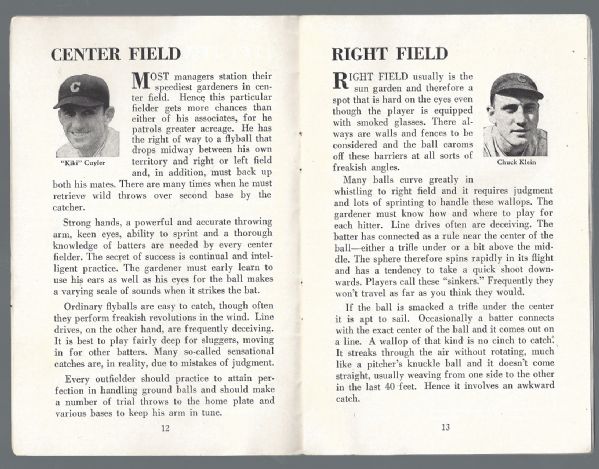 1934 Chicago Cubs Small Size Unofficial Yearbook 