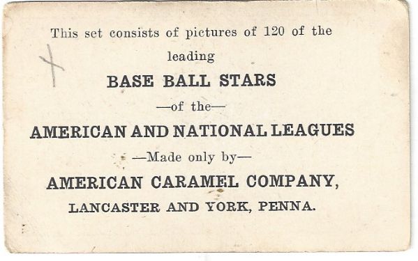 1922 Dave Danforth (St. Louis Browns) E121 American Caramel Card