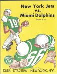 1966 NY Jets (AFL) vs Miami Dolphins Football Program at Shea Stadium